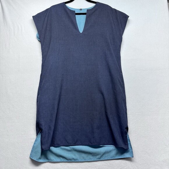 Betabrand Dress Womens Large Reversible Travel Tunic Shift Pocket Minimalist - Picture 1 of 13